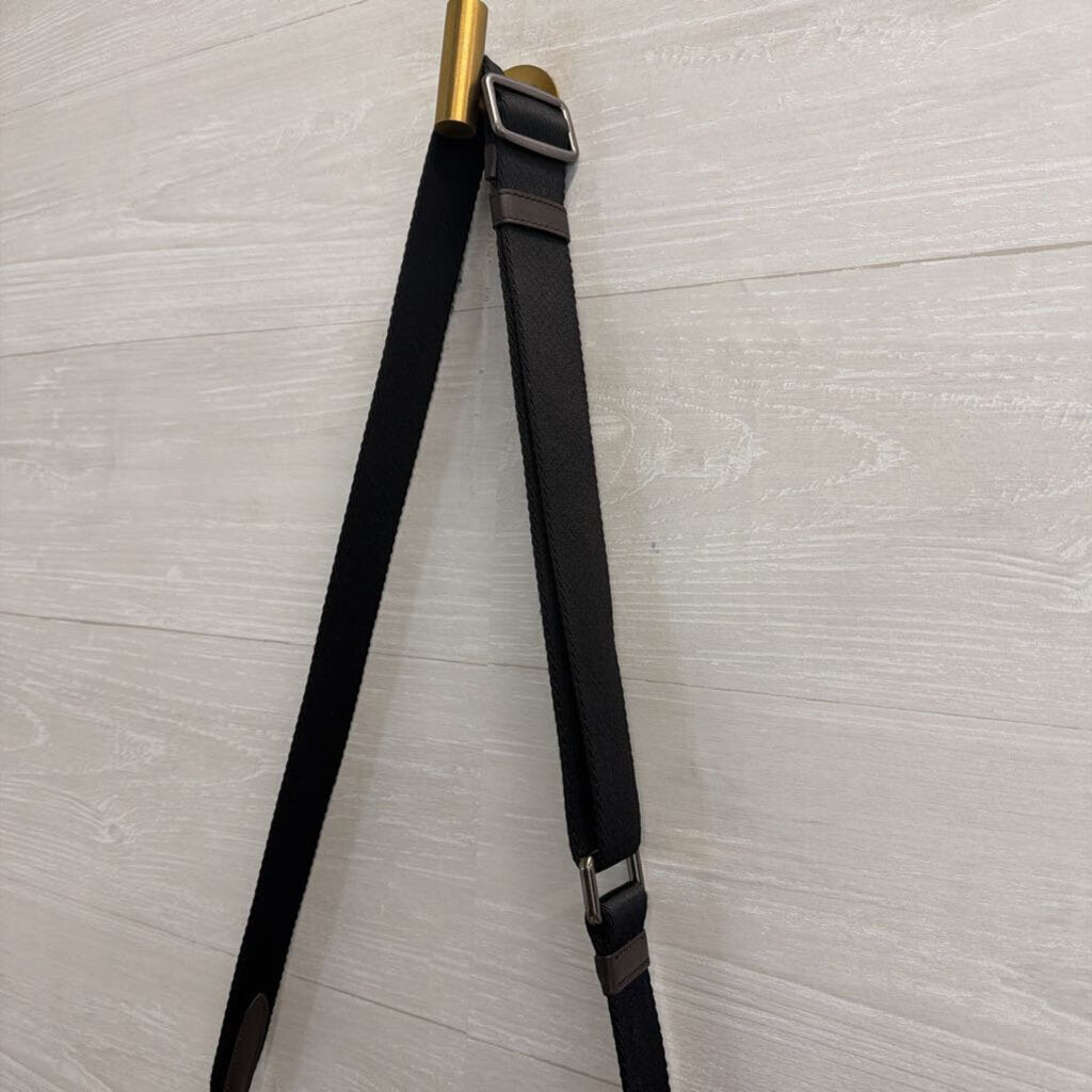 Coach Brown/ Black Leather Charles Crossbody Purse