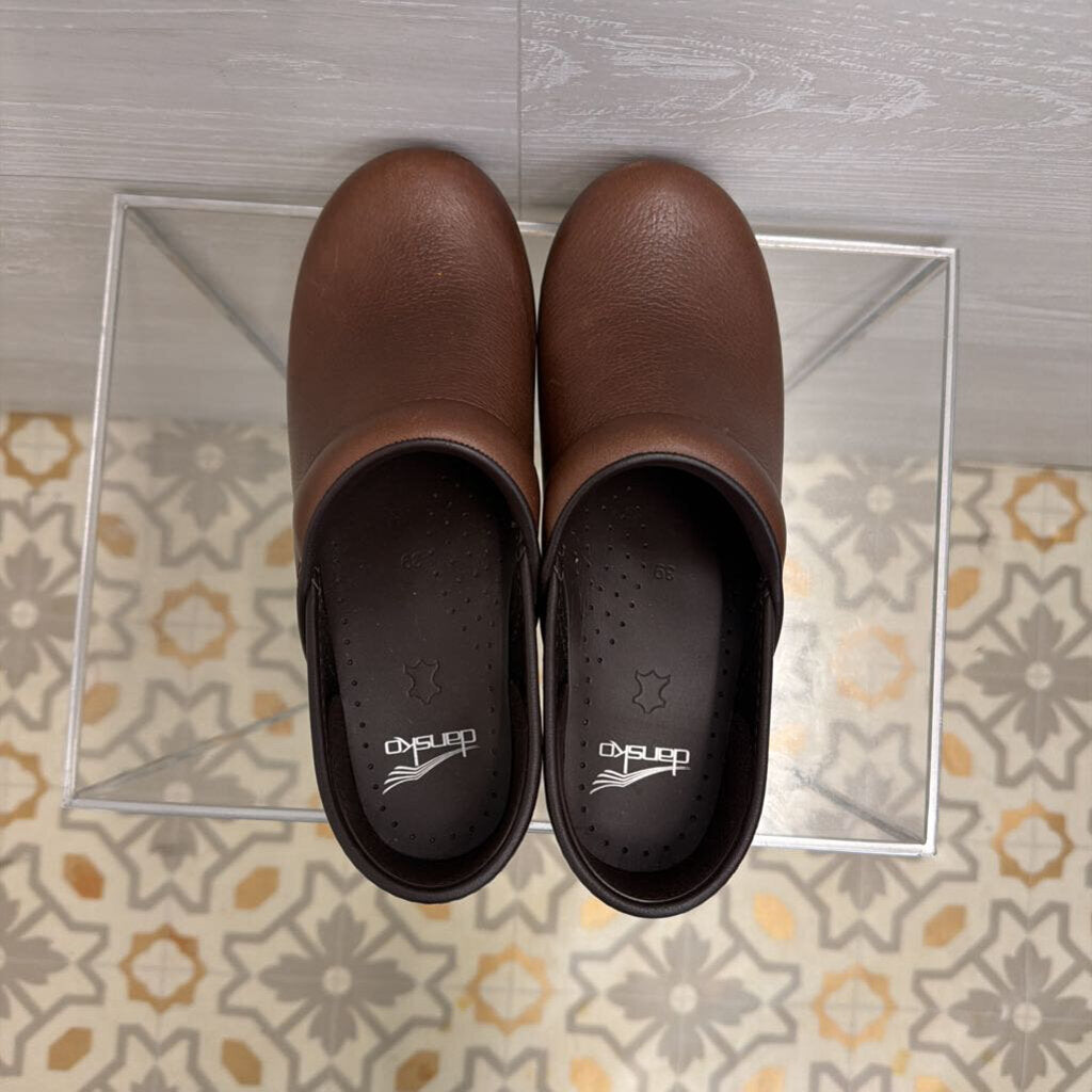 Dansko Brown Leather Professional Clogs 39