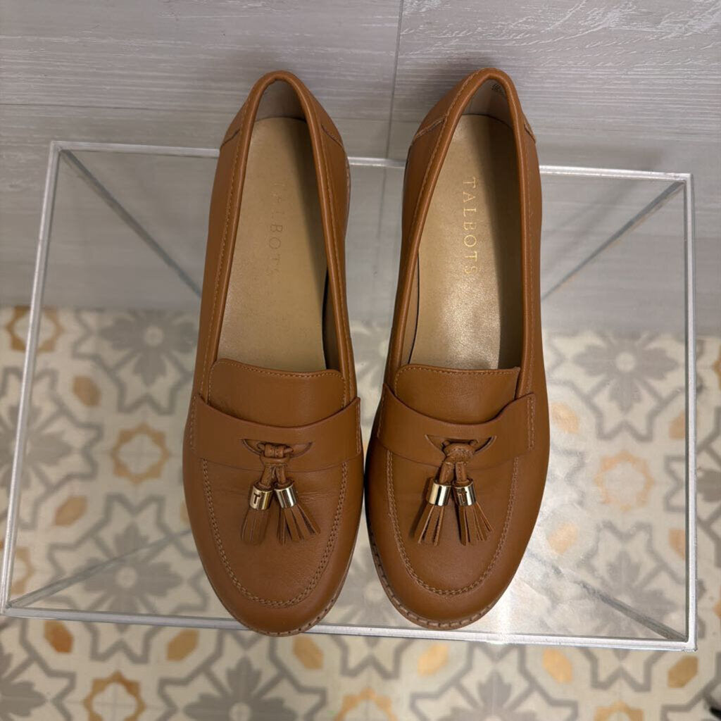 Talbots Brown Leather Laura Loafers 7