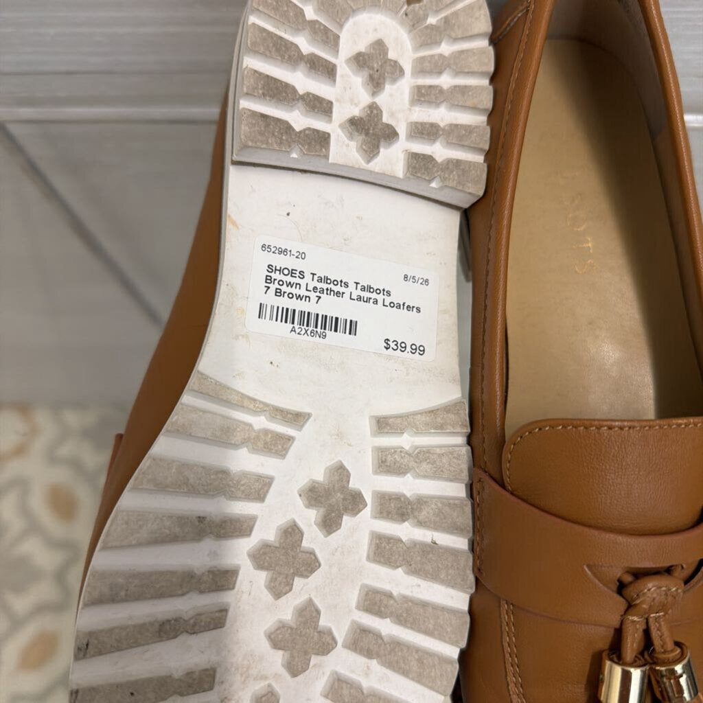 Talbots Brown Leather Laura Loafers 7