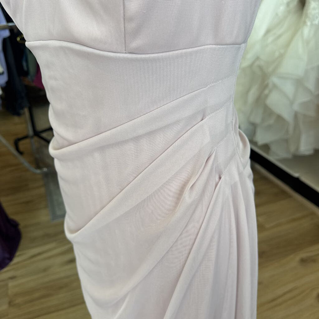 Xscape Pink Lace Cap Sleeve Long Formal Dress 6