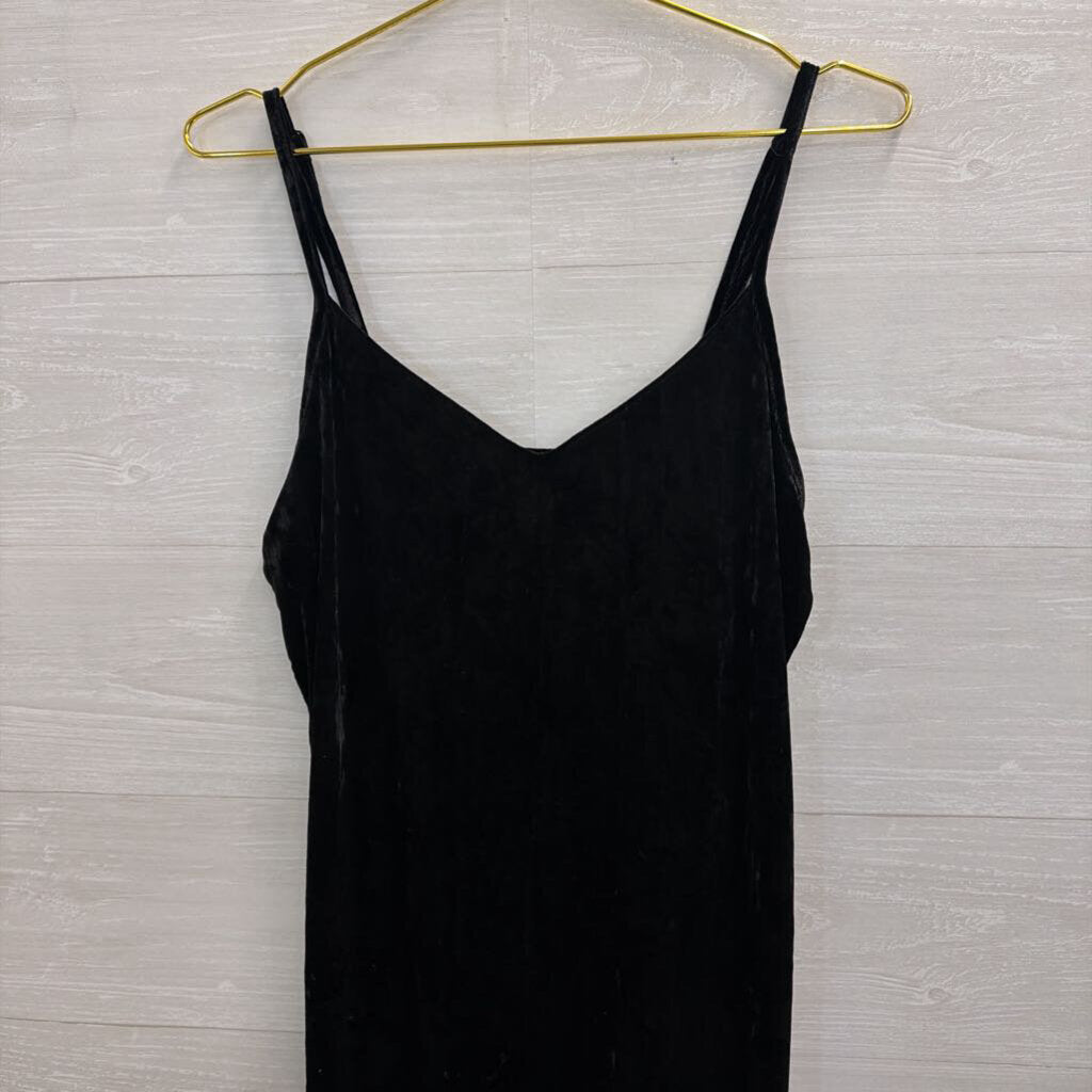 Bongo Black Velvet Midi Dress Medium