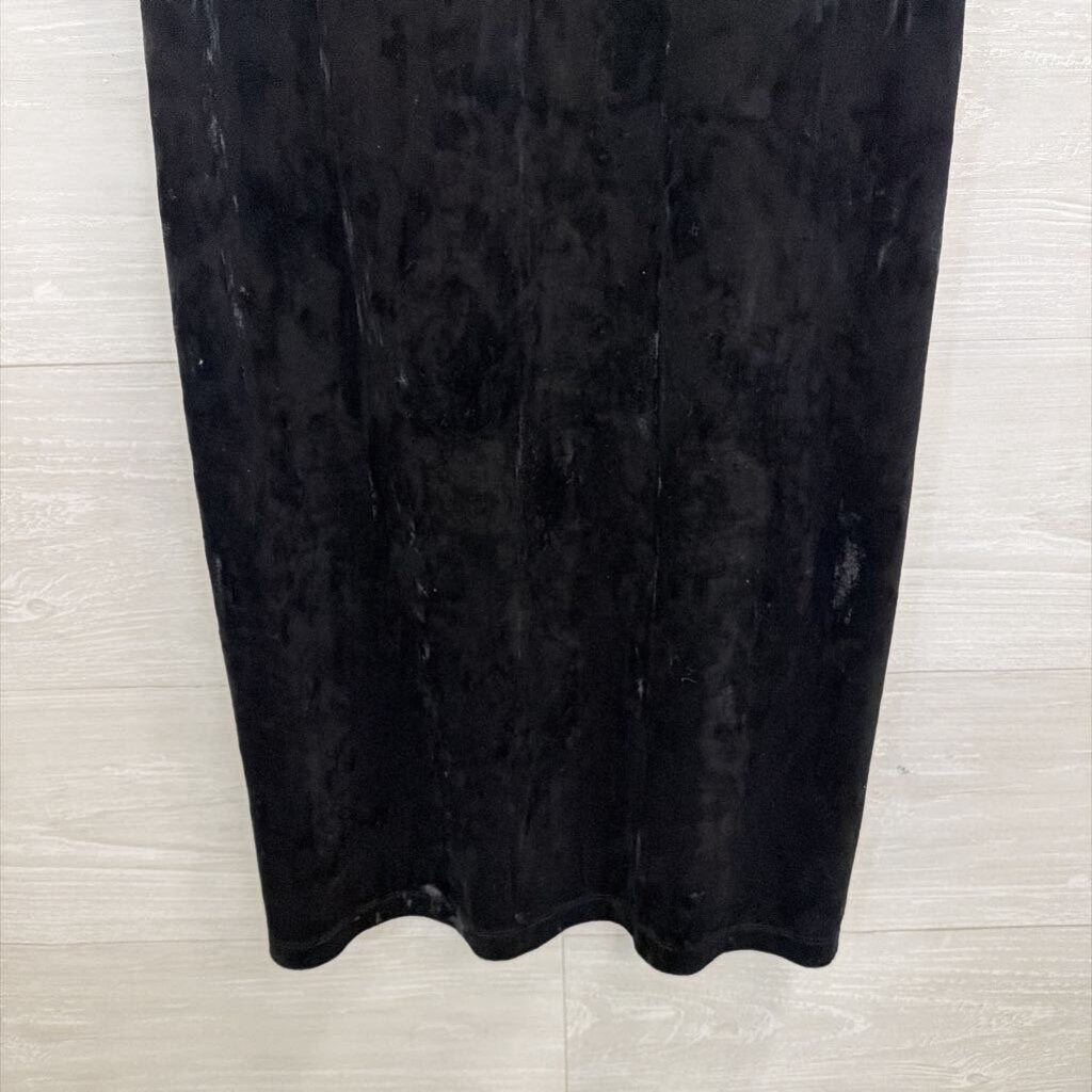Bongo Black Velvet Midi Dress Medium