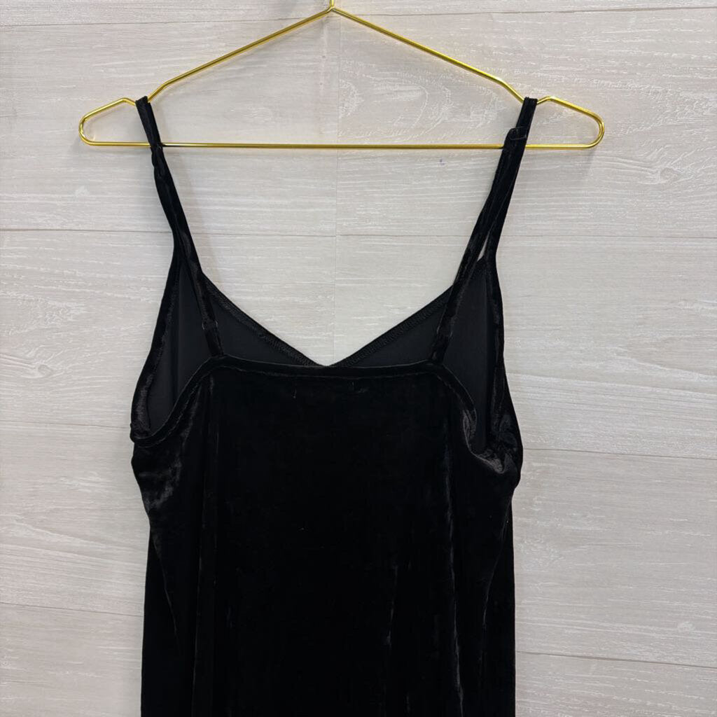 Bongo Black Velvet Midi Dress Medium
