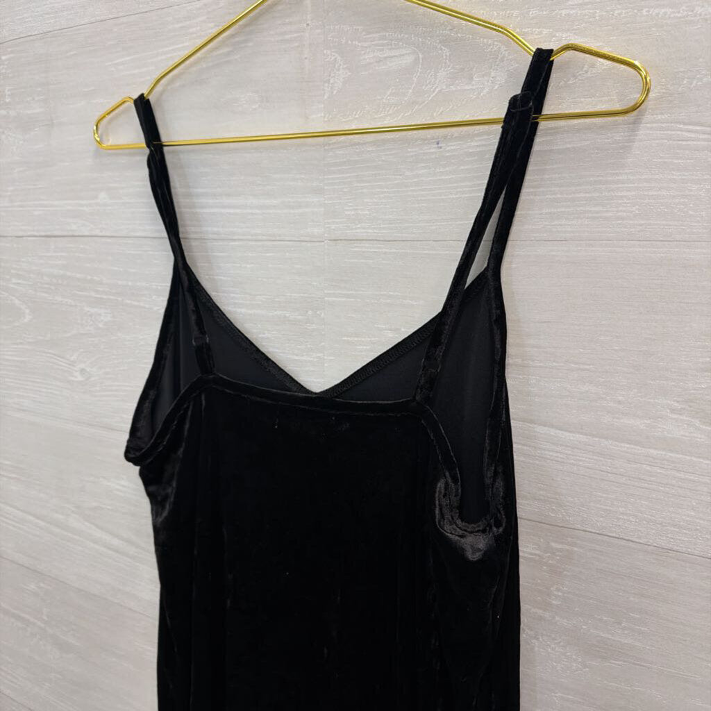 Bongo Black Velvet Midi Dress Medium