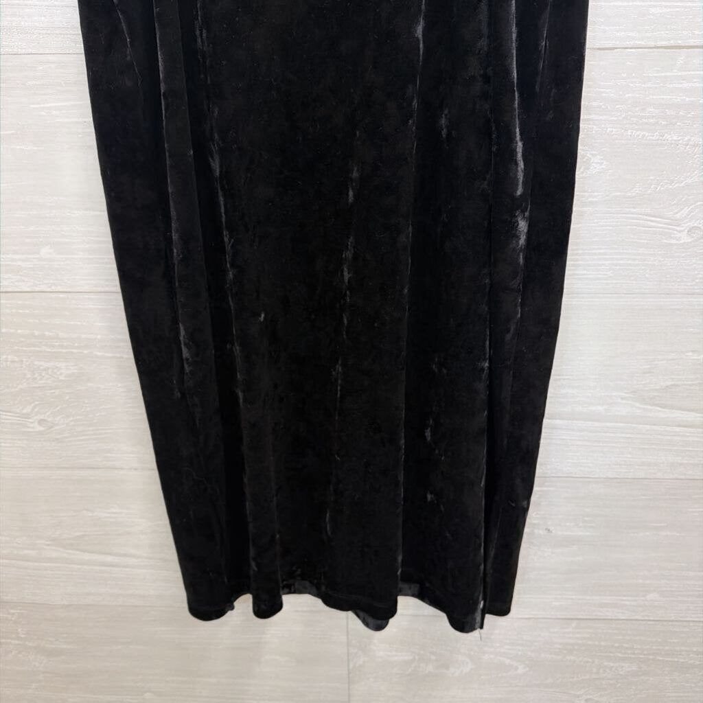 Bongo Black Velvet Midi Dress Medium