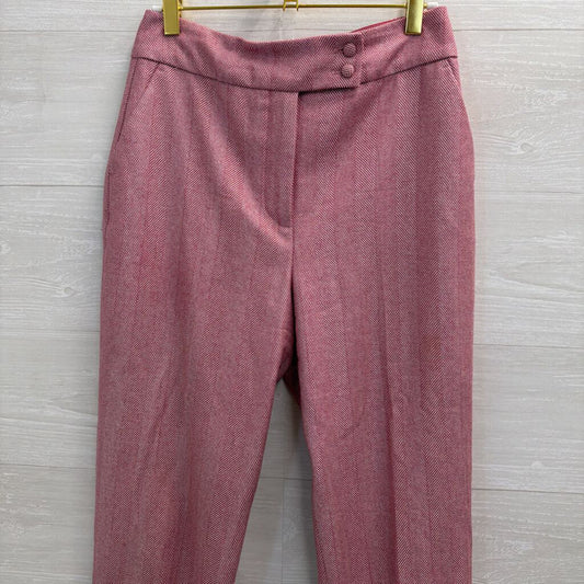 Boden Pink/ White Heritage British Tweed Pants 2