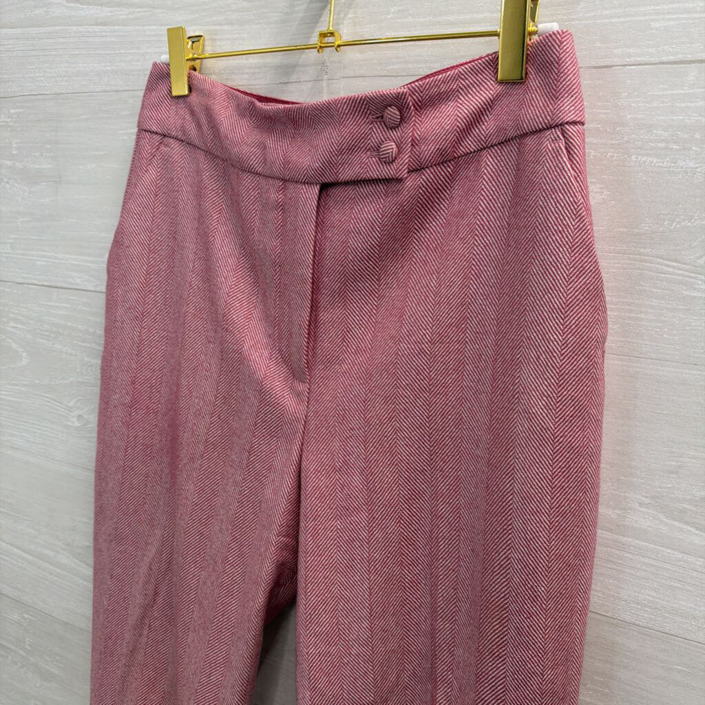 Boden Pink/ White Heritage British Tweed Pants 2