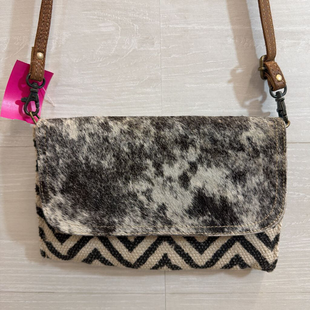 Myra Bag Grey/ Brown Winsome Crossbody Purse