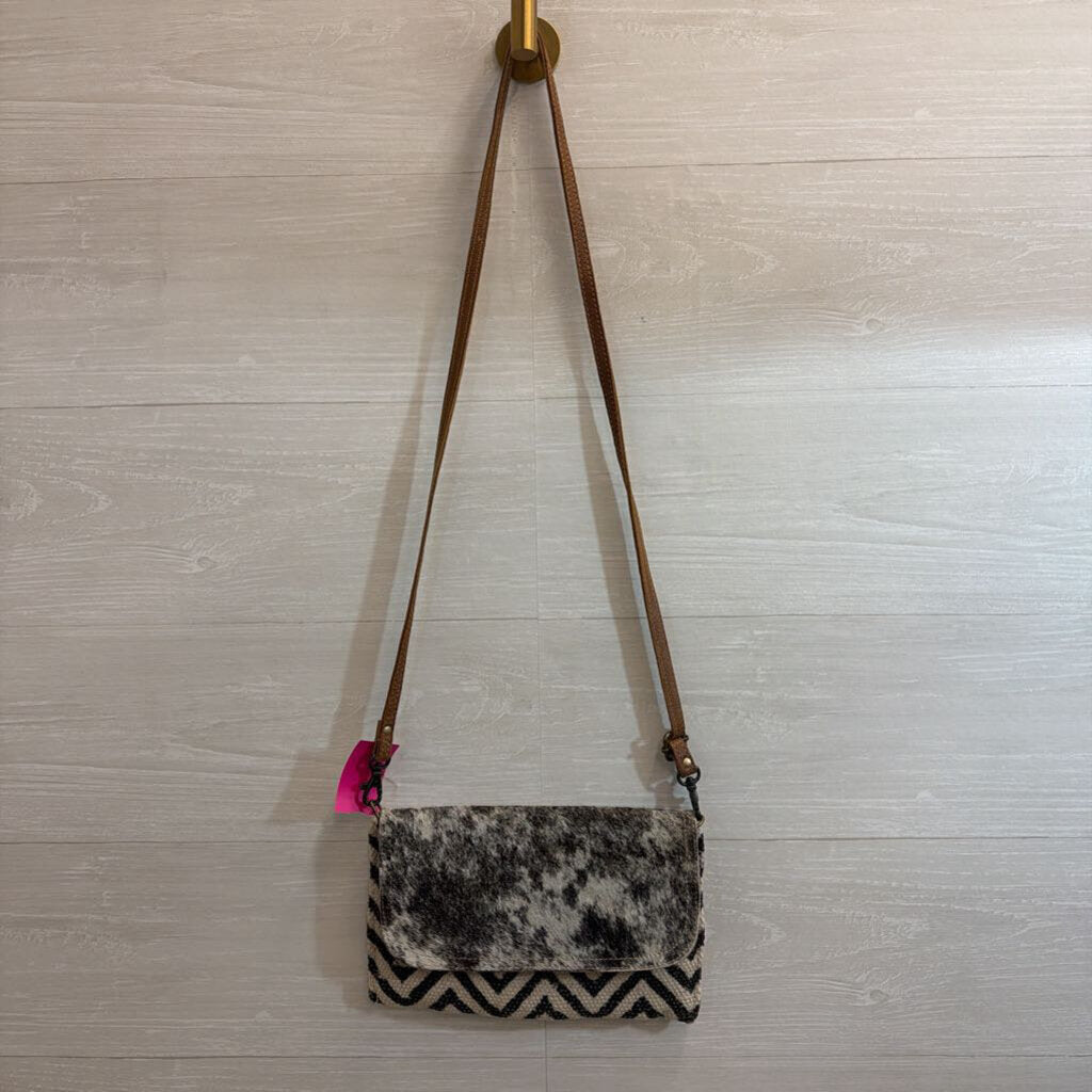 Myra Bag Grey/ Brown Winsome Crossbody Purse