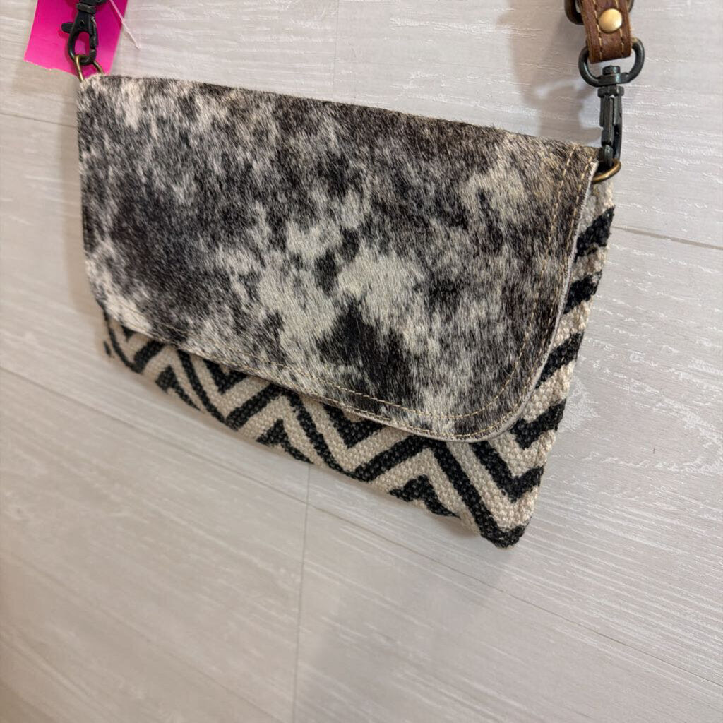 Myra Bag Grey/ Brown Winsome Crossbody Purse