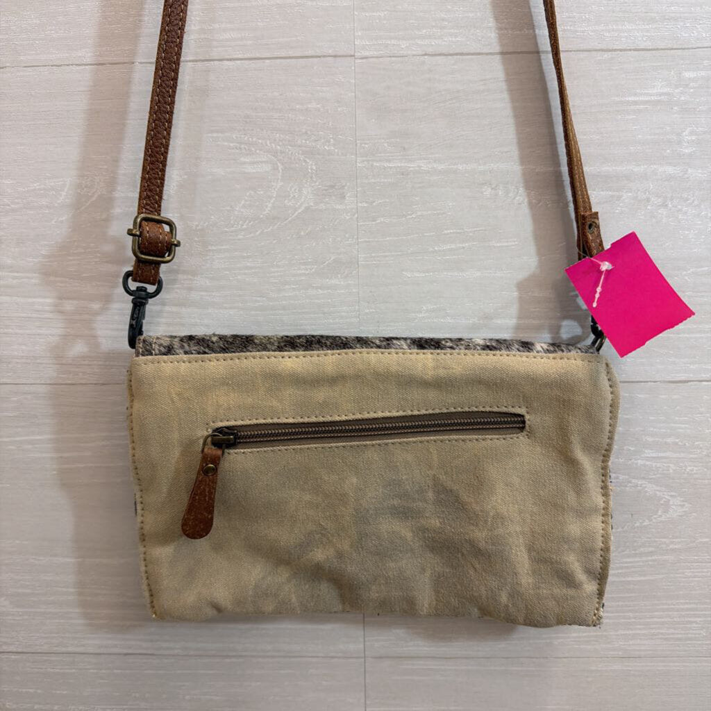 Myra Bag Grey/ Brown Winsome Crossbody Purse