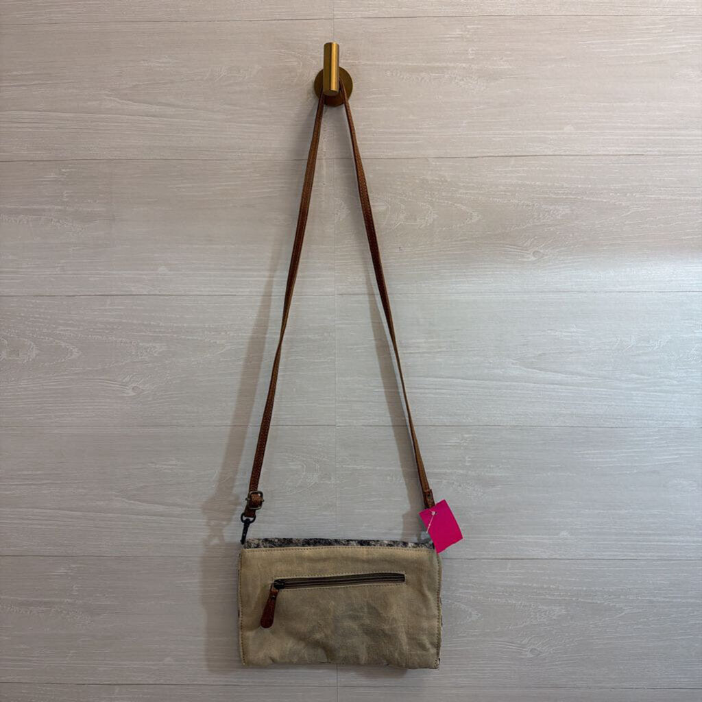 Myra Bag Grey/ Brown Winsome Crossbody Purse