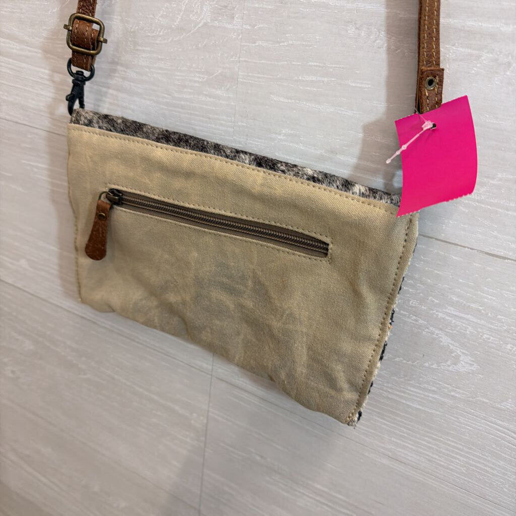 Myra Bag Grey/ Brown Winsome Crossbody Purse
