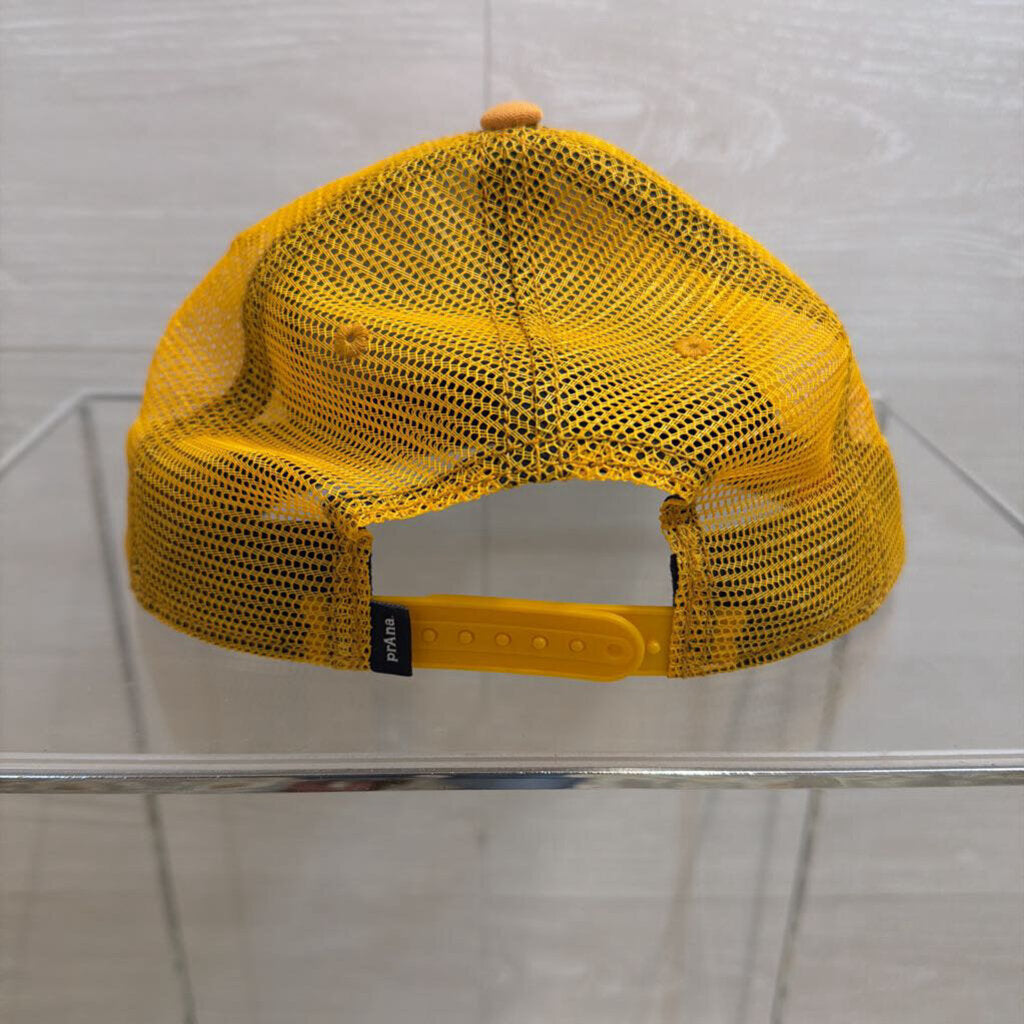 Prana Yellow/ Multi Striped Trucker Baseball Hat