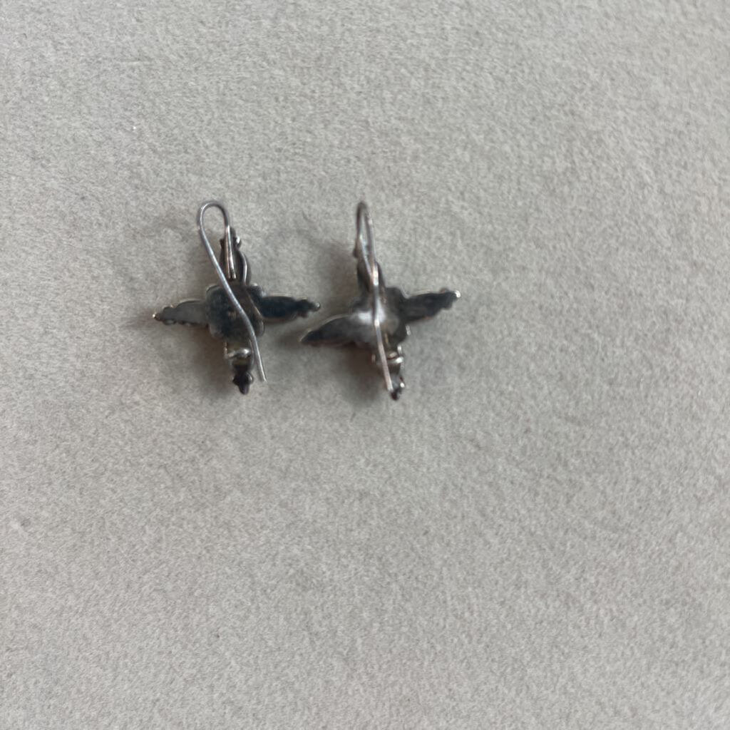 Sterling Silver/ Garnet Earrings