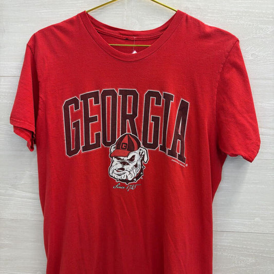 Red Georgia Short Sleeve Graphic Tee Medium