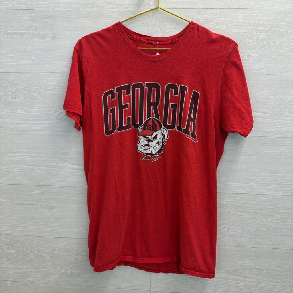 Red Georgia Short Sleeve Graphic Tee Medium
