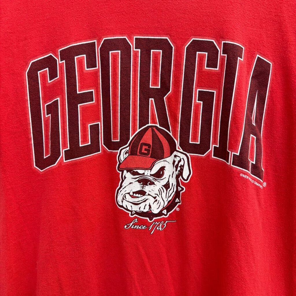 Red Georgia Short Sleeve Graphic Tee Medium