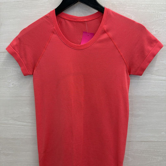 Lululemon Coral Orange Short Sleeve Athletic Top 4