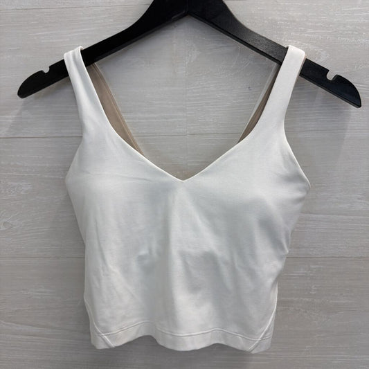 Lululemon White Cropped Athletic Tank Top 4