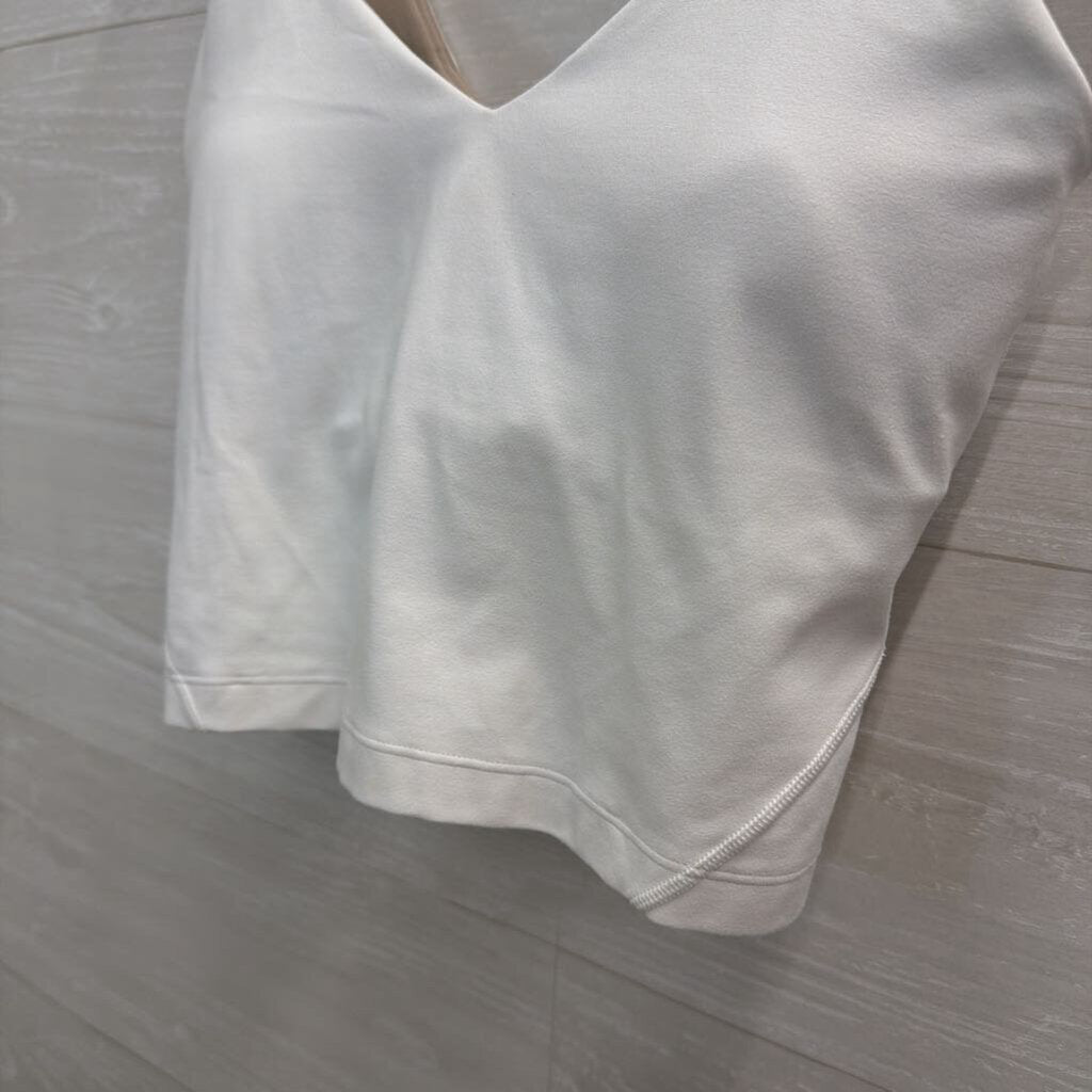 Lululemon White Cropped Athletic Tank Top 4
