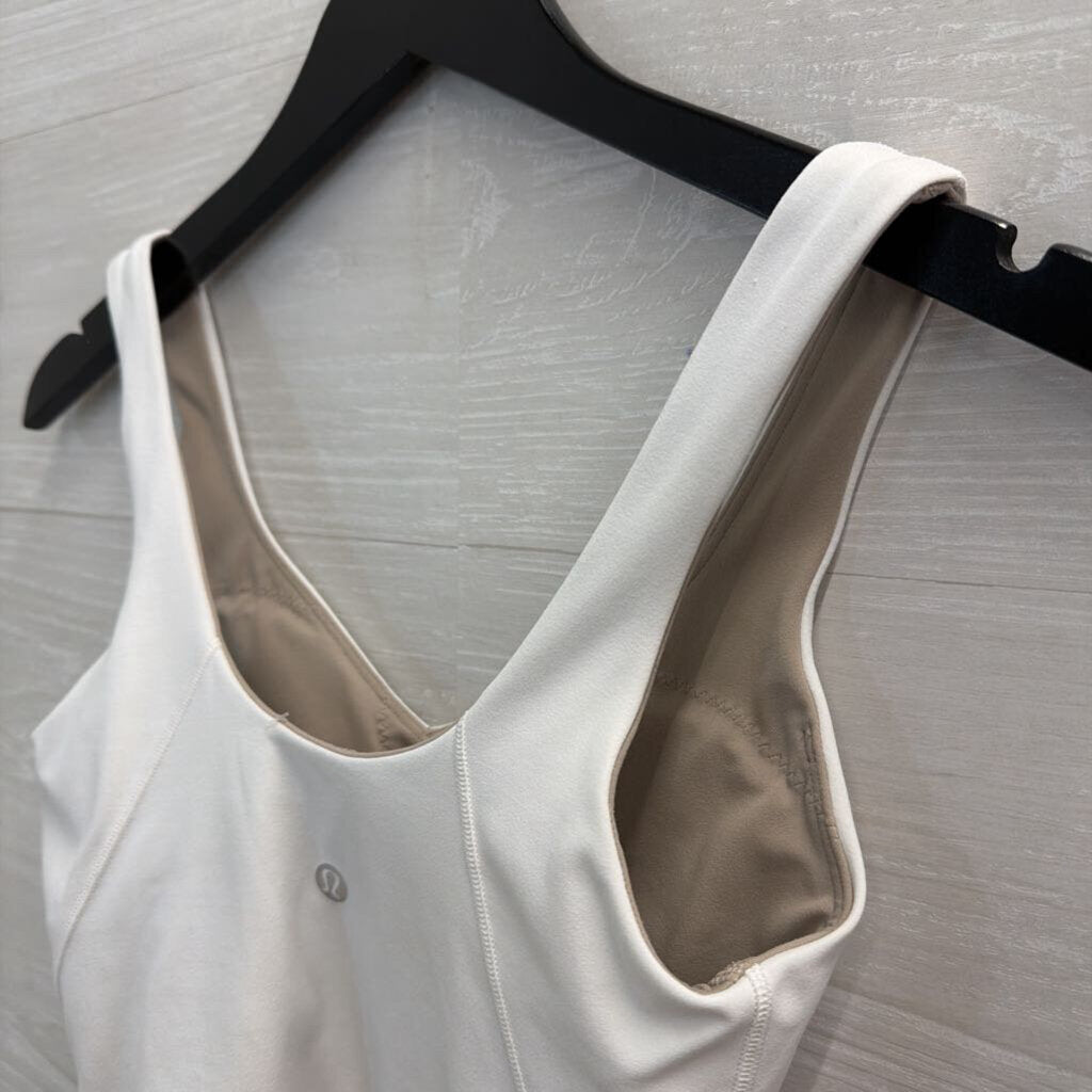 Lululemon White Cropped Athletic Tank Top 4