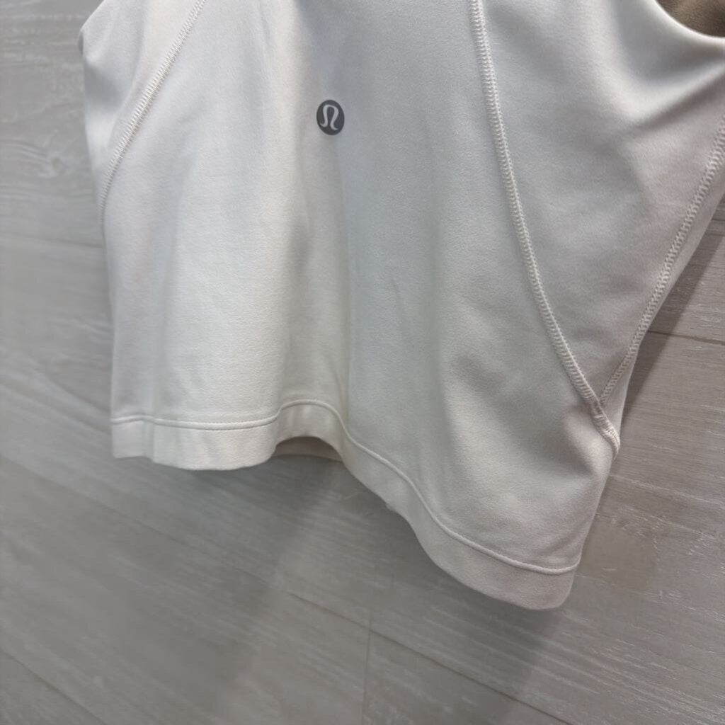 Lululemon White Cropped Athletic Tank Top 4