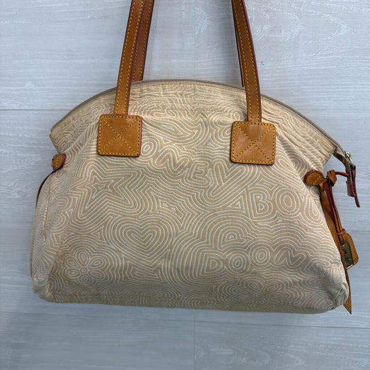 Dooney and Bourke Brown Doodle Swirl Graffiti Tote Purse