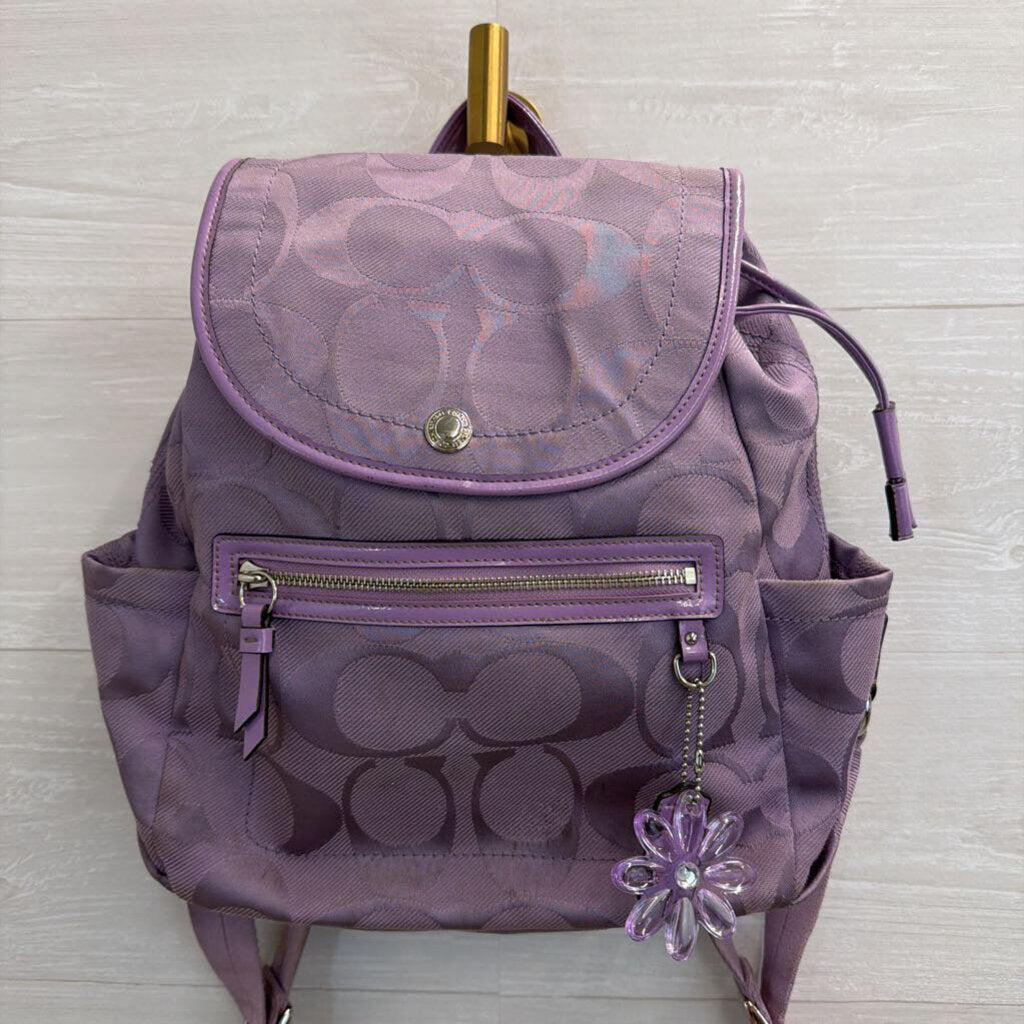 Vintage Coach Purple Kyra Daisy Signature Backpack