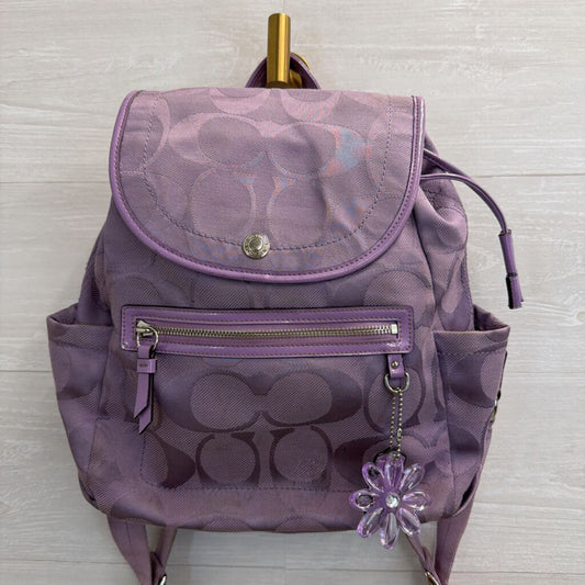 Vintage Coach Purple Kyra Daisy Signature Backpack