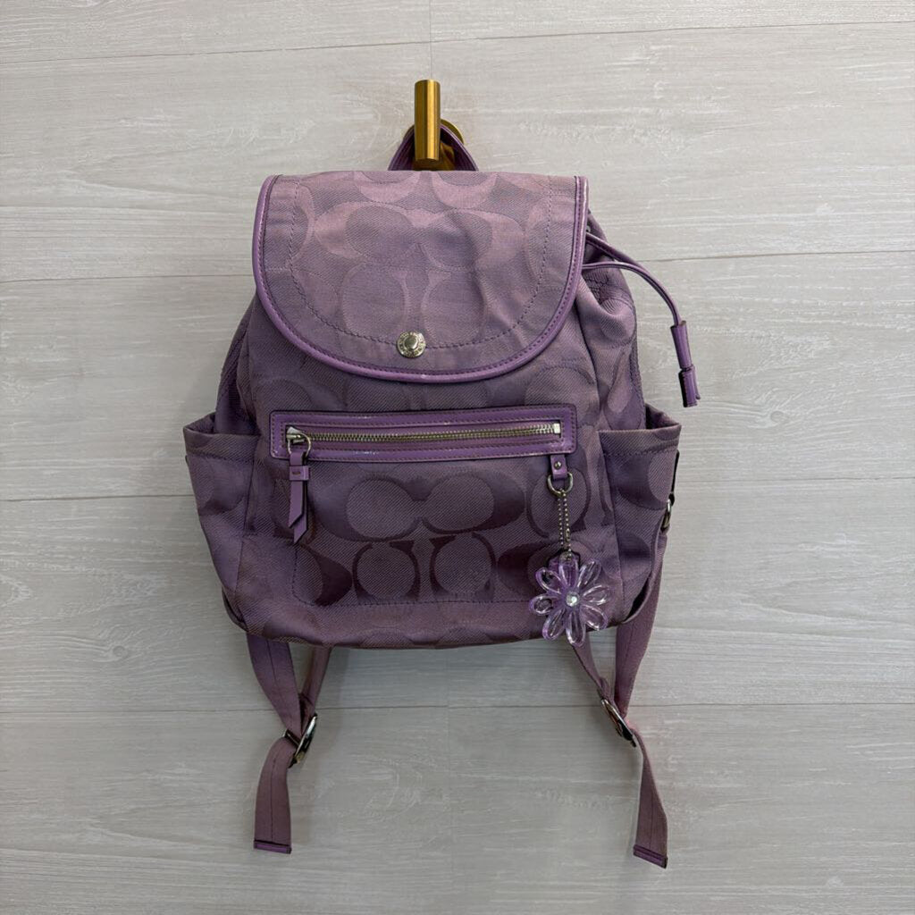 Vintage Coach Purple Kyra Daisy Signature Backpack