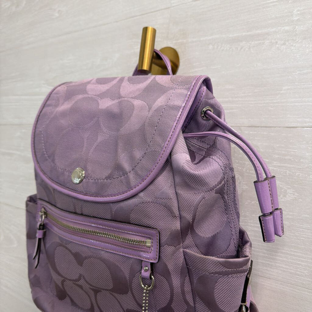 Vintage Coach Purple Kyra Daisy Signature Backpack