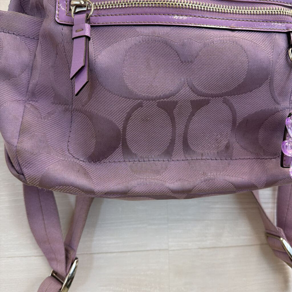 Vintage Coach Purple Kyra Daisy Signature Backpack