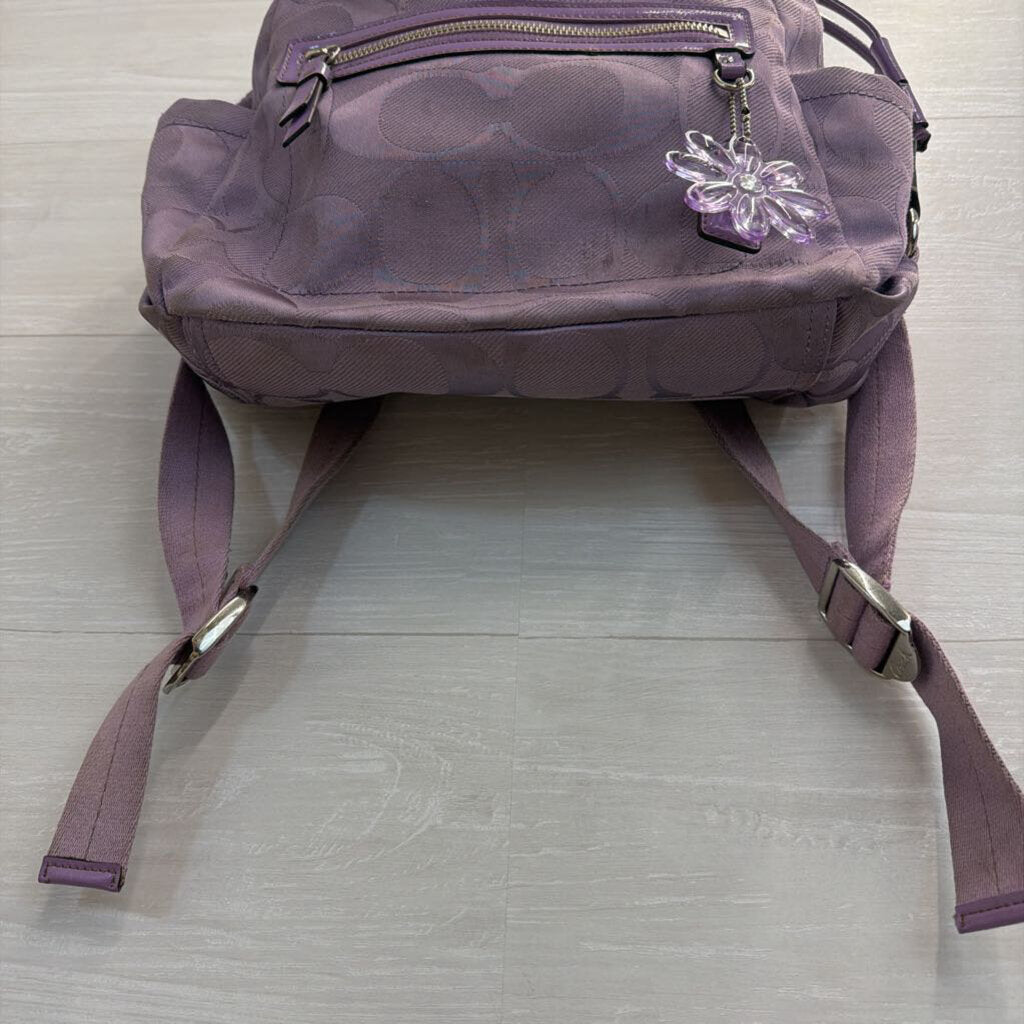 Vintage Coach Purple Kyra Daisy Signature Backpack