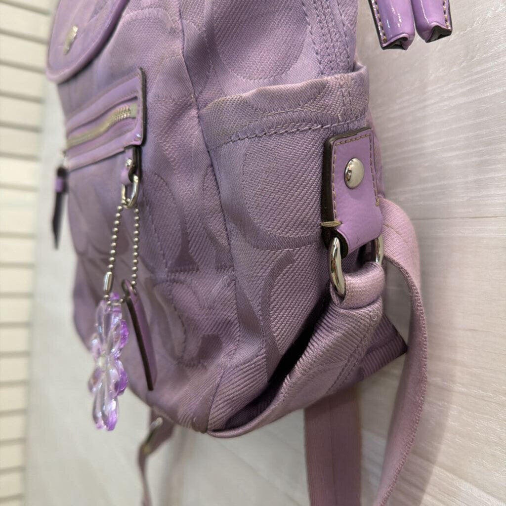 Vintage Coach Purple Kyra Daisy Signature Backpack