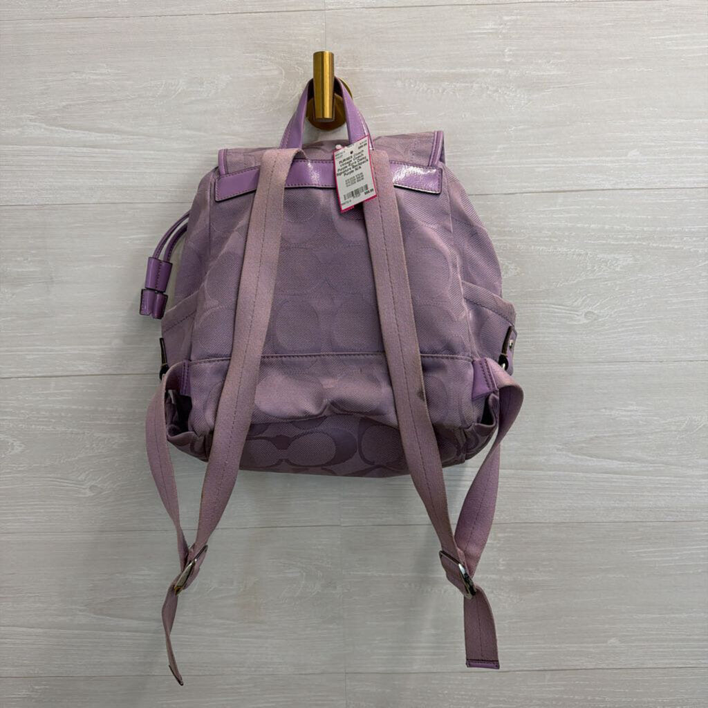 Vintage Coach Purple Kyra Daisy Signature Backpack