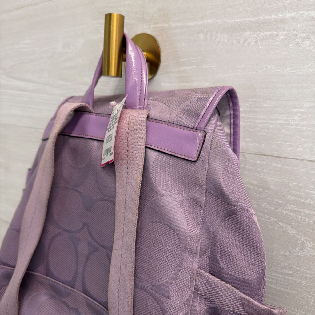 Vintage Coach Purple Kyra Daisy Signature Backpack
