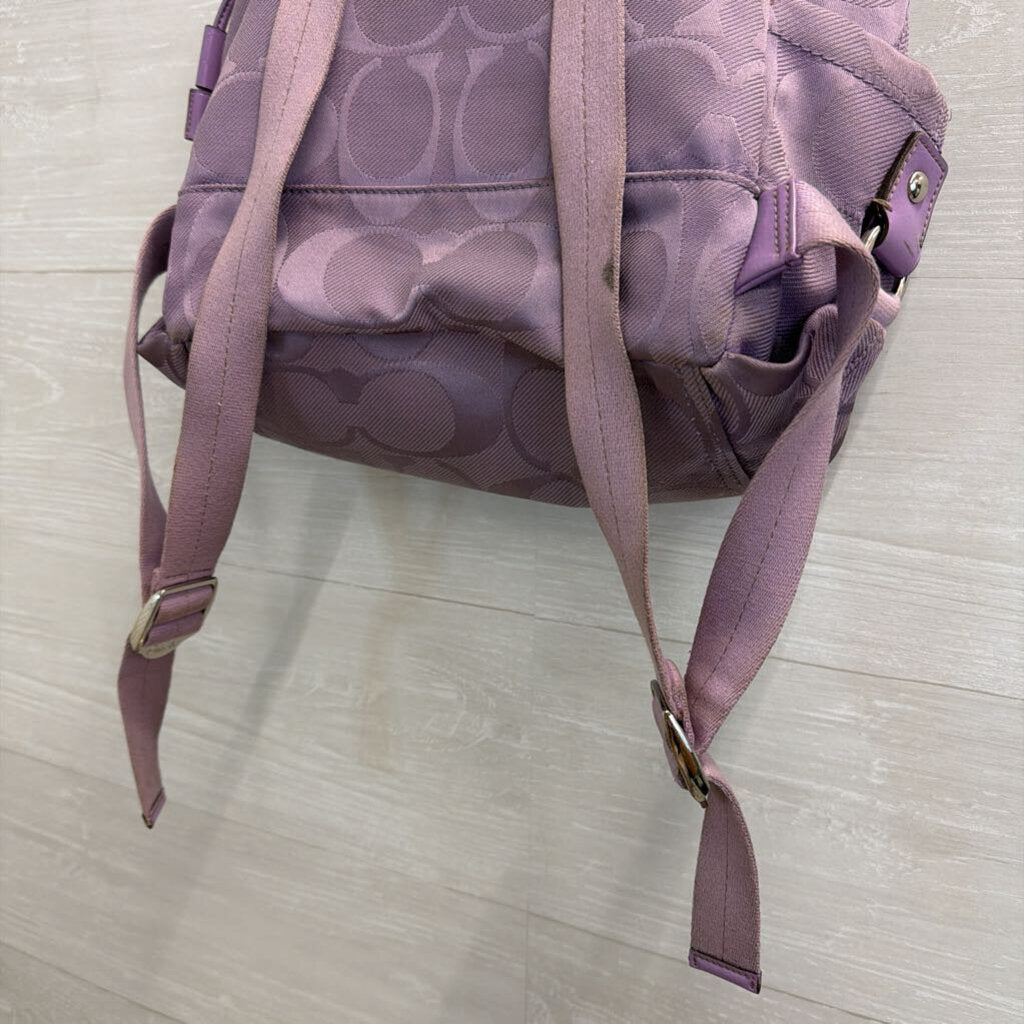 Vintage Coach Purple Kyra Daisy Signature Backpack