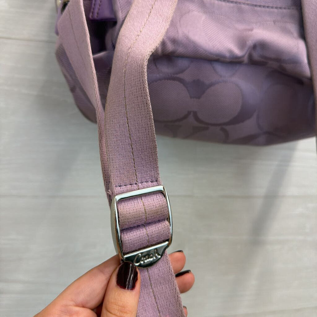 Vintage Coach Purple Kyra Daisy Signature Backpack