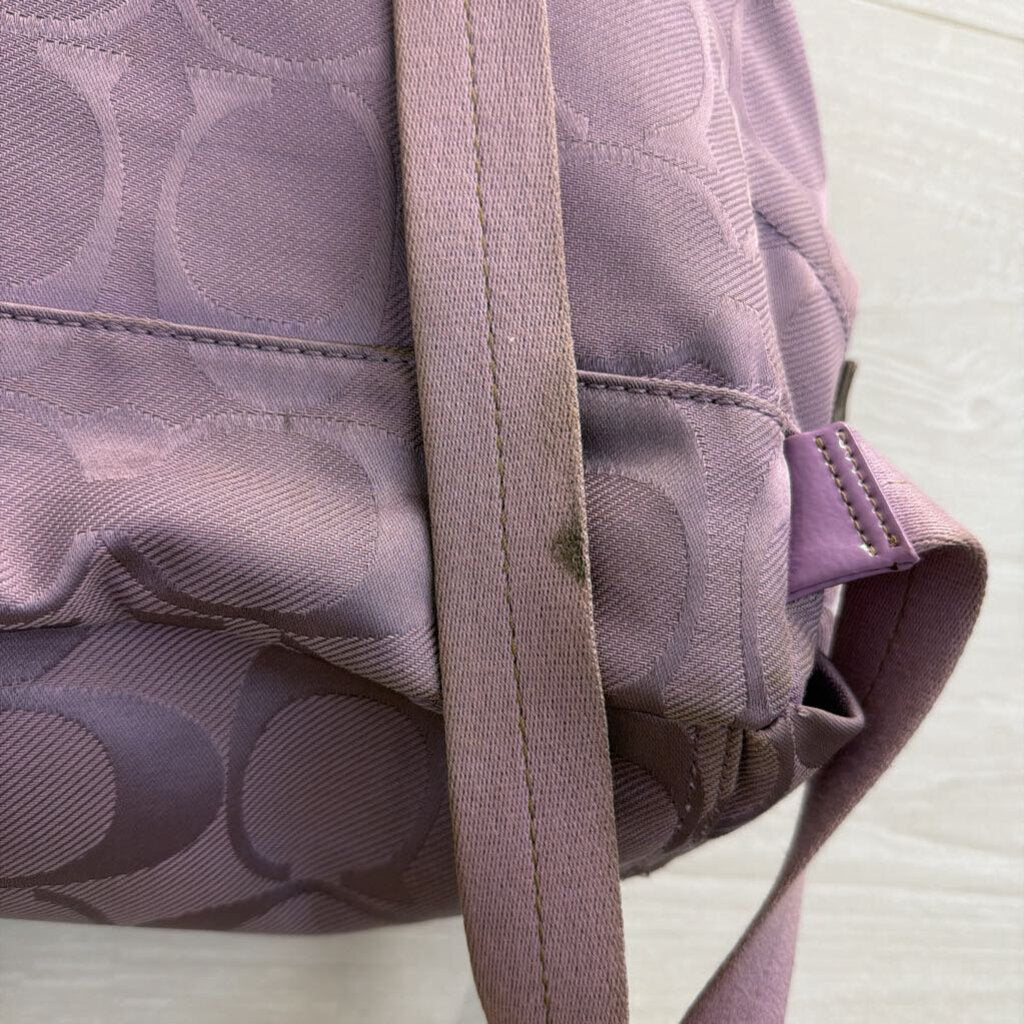 Vintage Coach Purple Kyra Daisy Signature Backpack