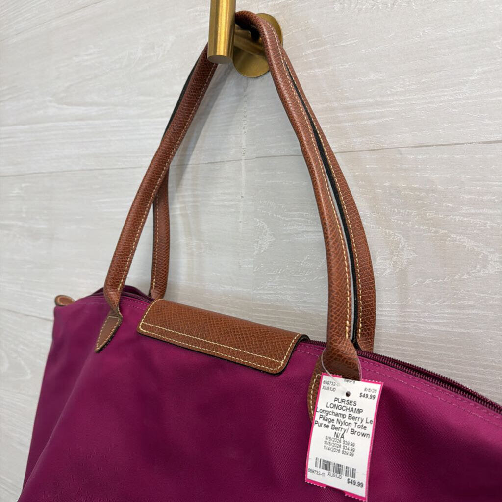Longchamp Berry Le Pilage Nylon Tote Purse