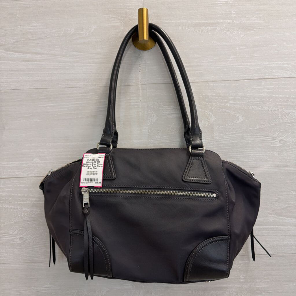 MZ Wallace Grey Nylon Markham Tote Purse