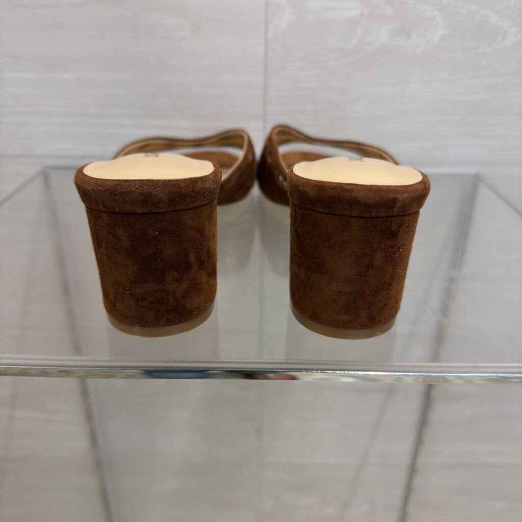 L'Agence Brown Suede Camille II Sandal Heels 8