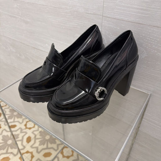 Gianni Bini Black Patent Leather Maxxwelle Platform Shoes 7.5