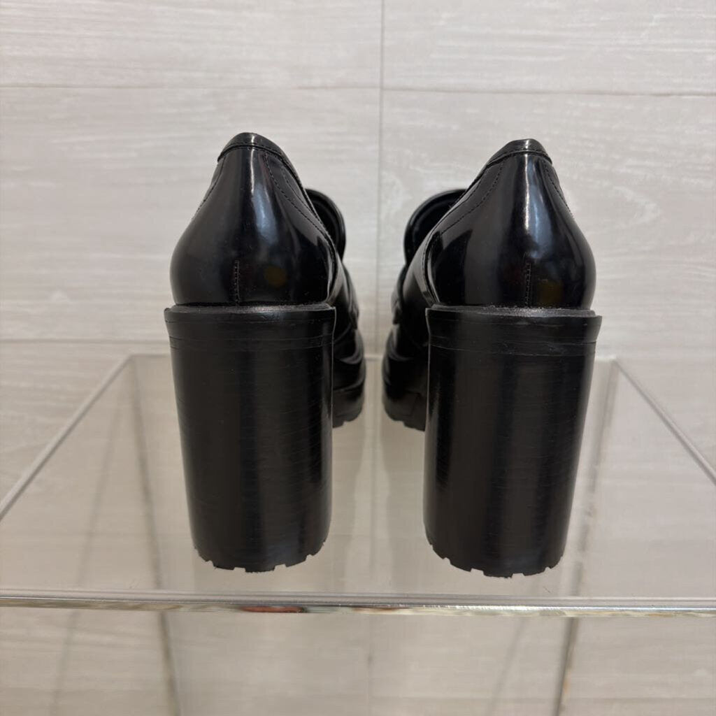 Gianni Bini Black Patent Leather Maxxwelle Platform Shoes 7.5