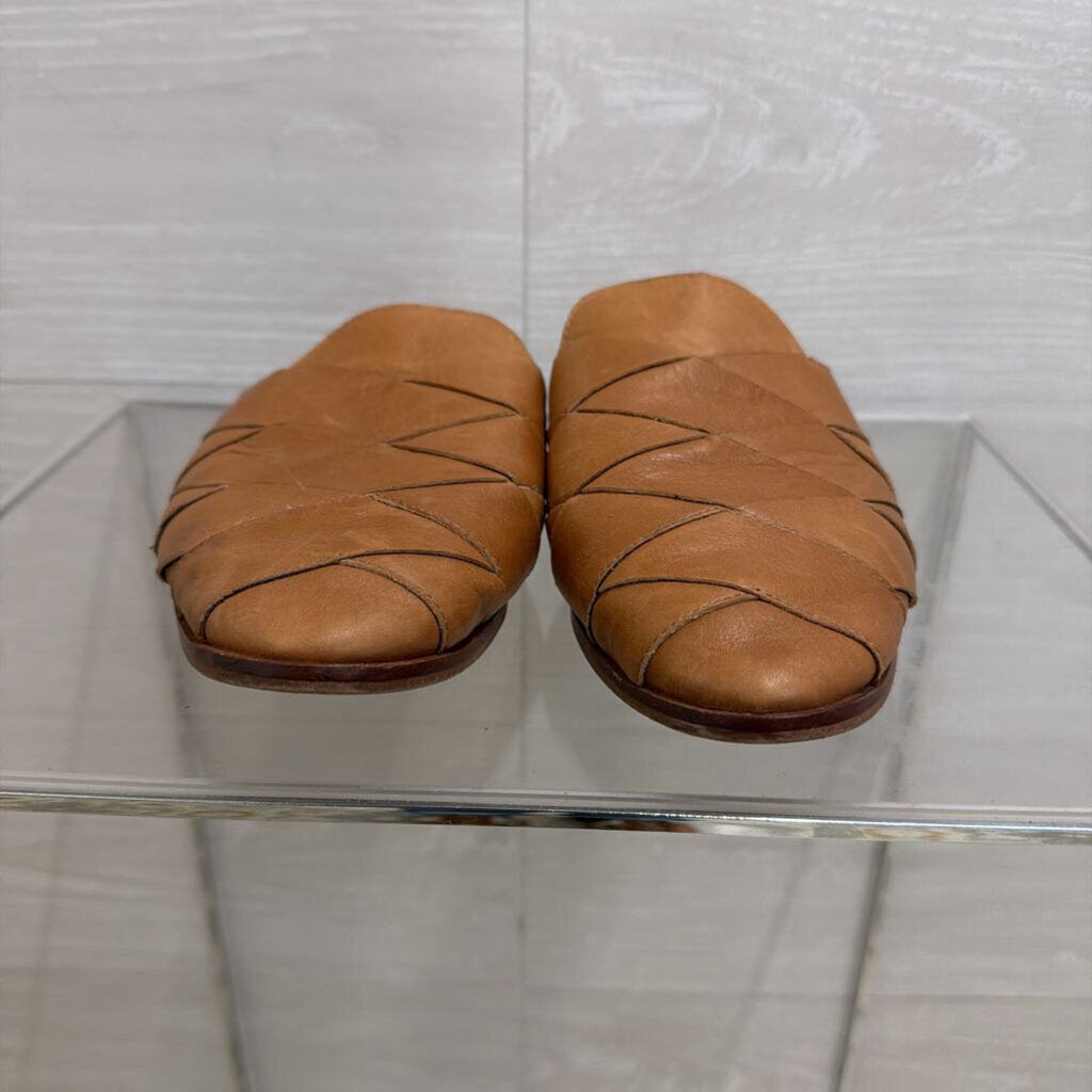 Seychelles Brown Leather Survival Slip On Mules 7.5