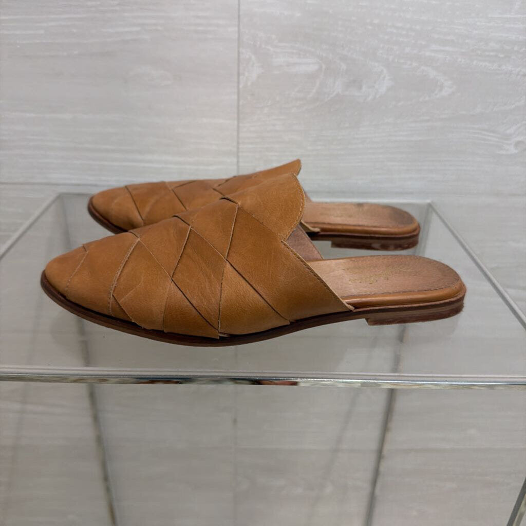 Seychelles Brown Leather Survival Slip On Mules 7.5