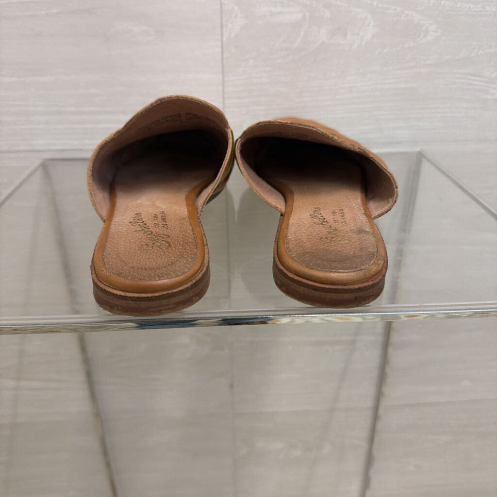Seychelles Brown Leather Survival Slip On Mules 7.5