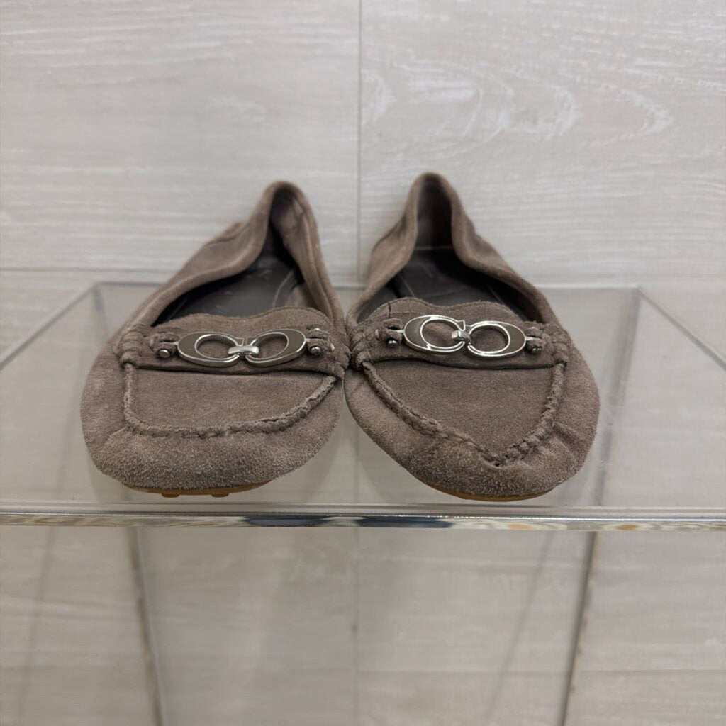 Coach Grey Suede Fortunata Driving Loafers 8